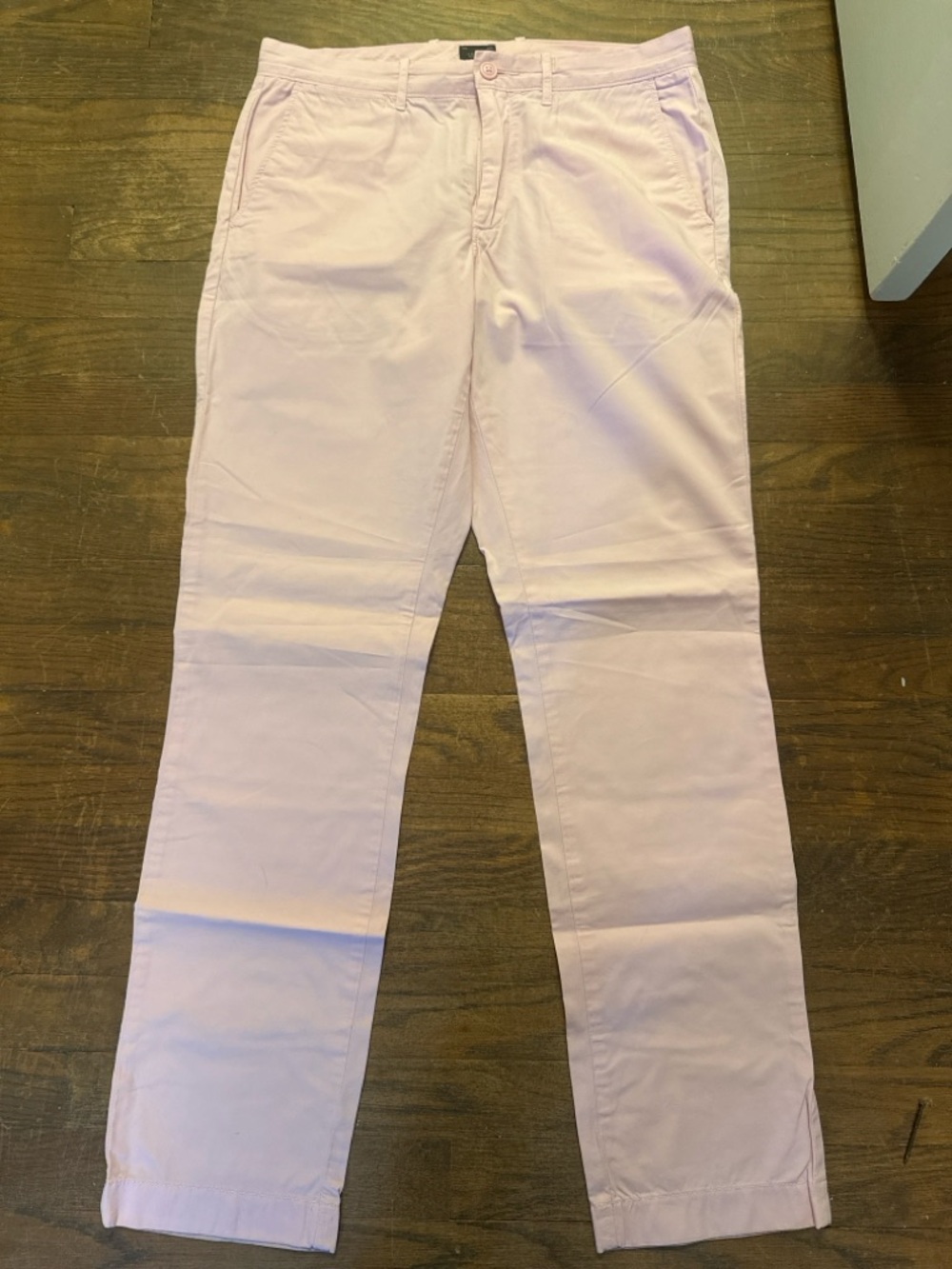 J. Crew Straight Leg Jeans in Soft Pink